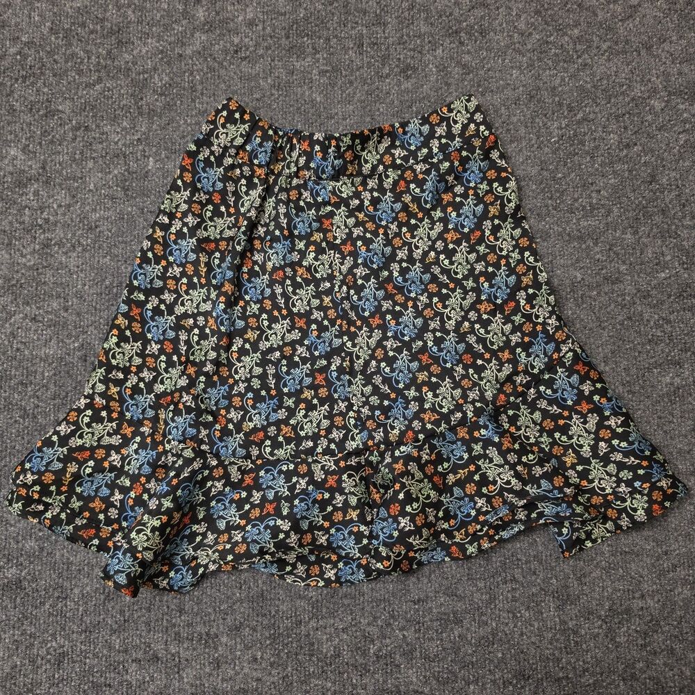 Scotch & Soda Printed Wrap Mini Skirt Girls Sz 8 Floral Ruffle Peasant Zip Tie
